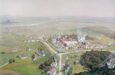 De herovering van het Chateau de Mondement door het Franse leger tijdens de Eerste Slag bij de Marne