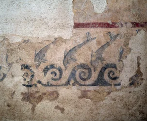 Detail van fresco uit het Bruschi-graf
