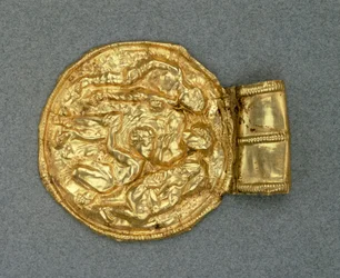 Embossed bulla hanger, Etruskische beschaving, 4e eeuw v.Chr.