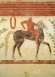 Ruiter, linkerzijde, uit het Graf van de Baron, ca. 500 v.Chr.