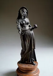 Etruskische beschaving: offerfiguur bronzen beeldhouwwerk, afkomstig uit Montalcino, Italië 300 v.Chr. Dim 26 cm Florence, Museo Archeologico