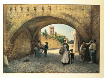 Italië, Rome, Boog van Tolomei