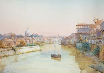 Uitzicht op de Tevere vanaf de Ponte Sisto