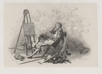 Ochtend na het gemaskerde bal: Emil Theodor Richter aan zijn ezel