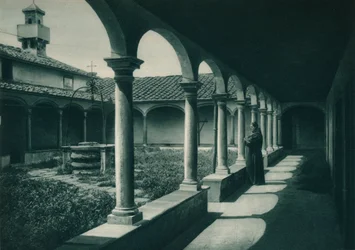 Kloosters in een klooster, Florence, Italië, 1927