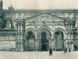 Hoofdingang van de Kathedraal, Palermo, Sicilië, Italië, 1927