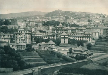 Uitzicht op Genua, Italië, 1927