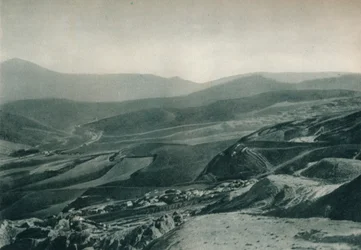 Uitzicht op de zwavelmijnen, Agrigento, Sicilië, Italië, 1927