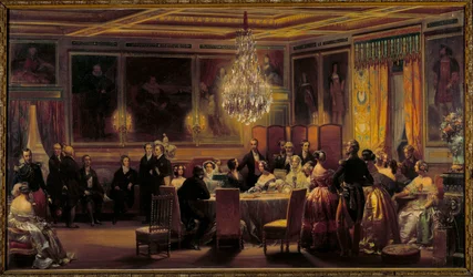 Receptie ter ere van koningin Victoria en prins Albert in het Château d