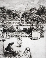 Parijse park, uit Du Ier au XXeme: Les Arondissements de Paris..., gepubliceerd 1903