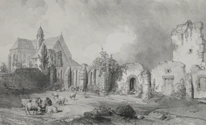 Pittoreske en Romantische Reizen in het Oude Frankrijk. Bretagne: Abdij van Relec