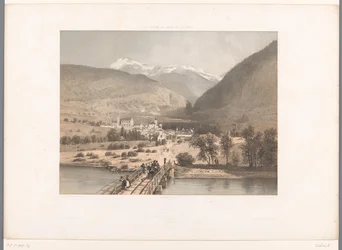 Zicht op Brig aan de Rhône