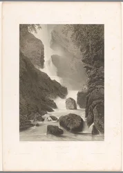 Zicht op de Chède-waterval