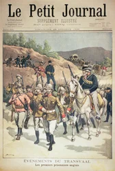 Gebeurtenissen in de Transvaal: de Eerste Engelse Gevangenen, voorpagina van Le Petit Journal, 29 oktober 1899
