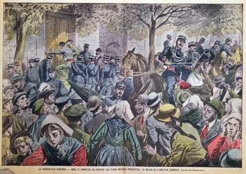 De verdrijving van priesters uit hun pastorieën in Finistère, Bretagne, illustratie uit 