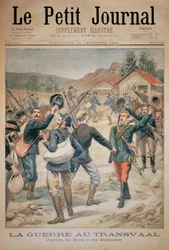 De Oorlog in de Transvaal: Unie van de Boeren en de Afrikaners, voorpagina van Le Petit Journal, 10 december 1899