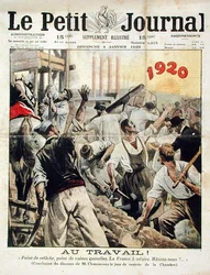 Aan het werk! Geen rust, geen discussie. Frankrijk moet worden herbouwd. Haast je!, einde van de toespraak van Georges Clemenceau in de Kamer van Afgevaardigden, uit Le Petit Journal, 4 januari 1920