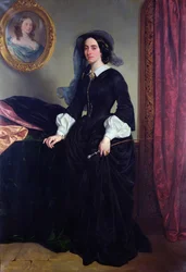 Portret van Marie Deveria, 1856