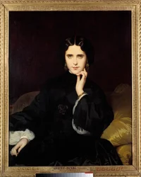 Portret van Madame de Loynes (1837-1908). Zij hield een belangrijke literaire en politieke salon. Schilderij van Eugène Amaury-Duval (1808-1885), 1862. Parijs, Musée d