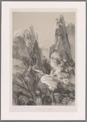 Ravijn van de berg Kuh-e Pir Zan in Iran