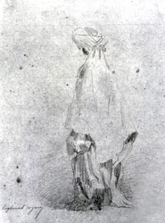 Vrouw in Laghouat, Algerije