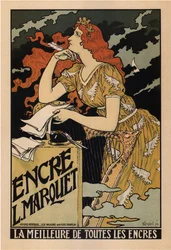 Affiche voor Encre L. Marquet, 1892