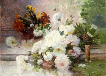 Een Stilleven met Herfstbloemen