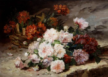 Rozen en kruidnagels. Schilderij van Eugene Henri Cauchois (1850-1911) Privécollectie.