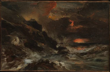 Een storm voor de kust van Normandië