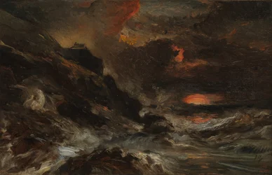 Een storm voor de kust van Normandië
