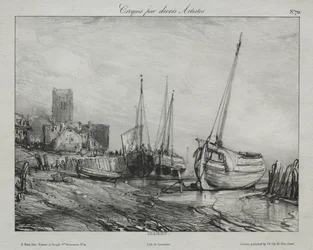 Vissersboten langs het Strand