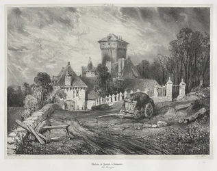Schilderachtige en romantische reizen in het oude Frankrijk: Auvergne (vol. II): Pesteil Kasteel in Polminhac, Plaat 202