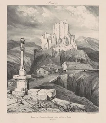 Ruïnes van het Château de Bouzols bij Le Puy-en-Velay