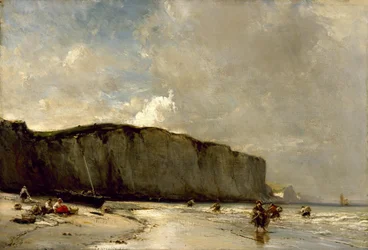 Uitzicht langs de Normandische kust
