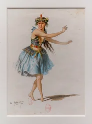 De Korrigane. Ballet van Charles-Marie Widor, kostuumontwerp. 1880, pen, aquarel en gouache op papier.