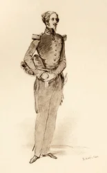 Prins Louis van Orléans, hertog van Nemours in 1840, uit het boek 