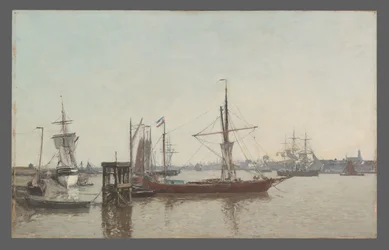 Antwerpen: Zicht op de haven vanaf de Tête de Flandres