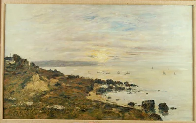 Kliffen bij Benerville, Zonsondergang, 1897