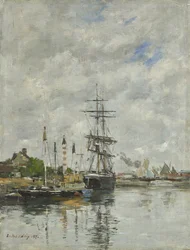 Deauville, het bootbassin, 1887