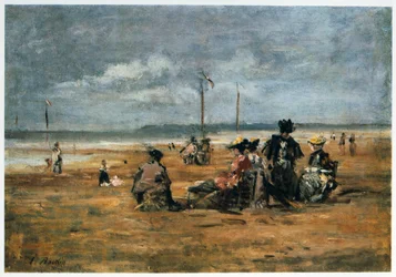 Op het strand, 1880