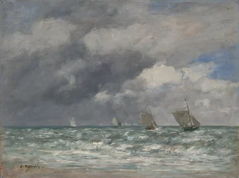 Zeilboten bij Trouville, ca. 1885-90