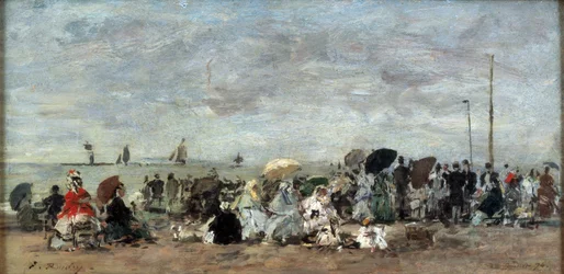 Scène op het strand in Trouville