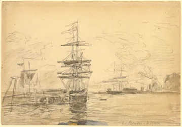 Schepen in de haven, ca. 1875