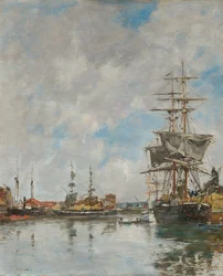 De haven van Deauville, 1891
