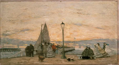 De Steiger in Trouville: Zonsondergang, 1862