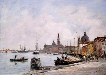 De kade op Giudecca, Venetië, 1895