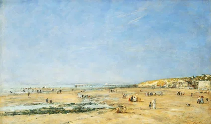 Trouville, Algemeen Zicht op het Strand, 1890