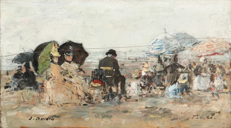 Trouville, strandscène; Trouville, scène de plage, 1886