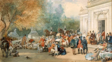 Een Jachtontbijt in Engeland, 1870