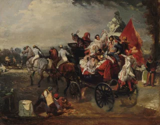 Carnavalscène, Place de la Concorde, 1834